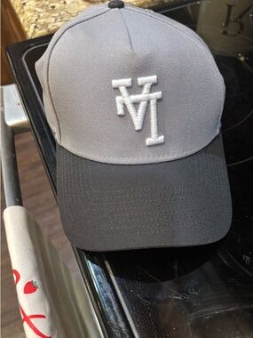 Gray and Black LA Dodgers Baseball Cap with White Embroidered Logo